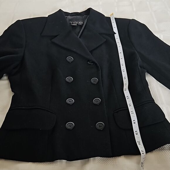 Thomo Women's Double-Breasted Cropped Blazer Small Black - Picture 9 of 16